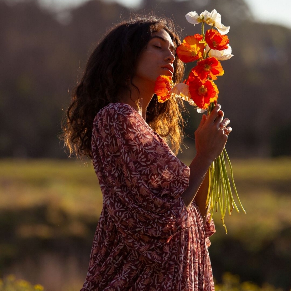 Daughters of India Kyra Midi Dress - Sumac